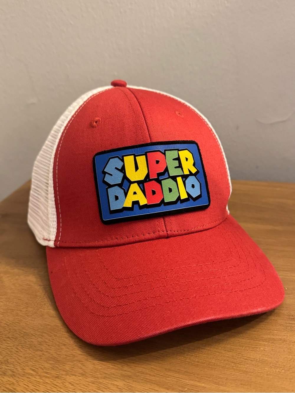 Men’s Super Daddio (Super Mario) Red Trucker Hat